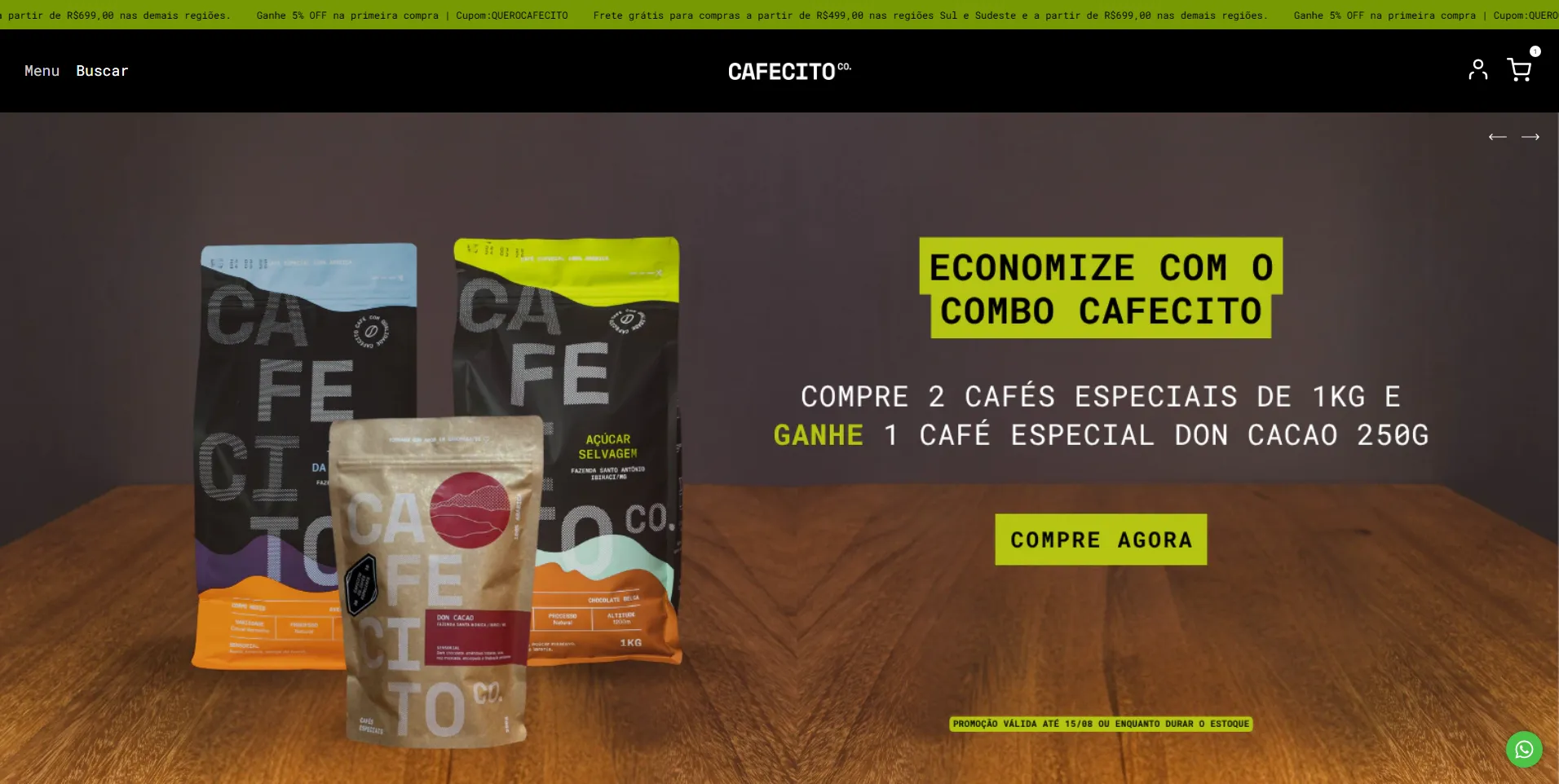 Loja publicada da Cafecito