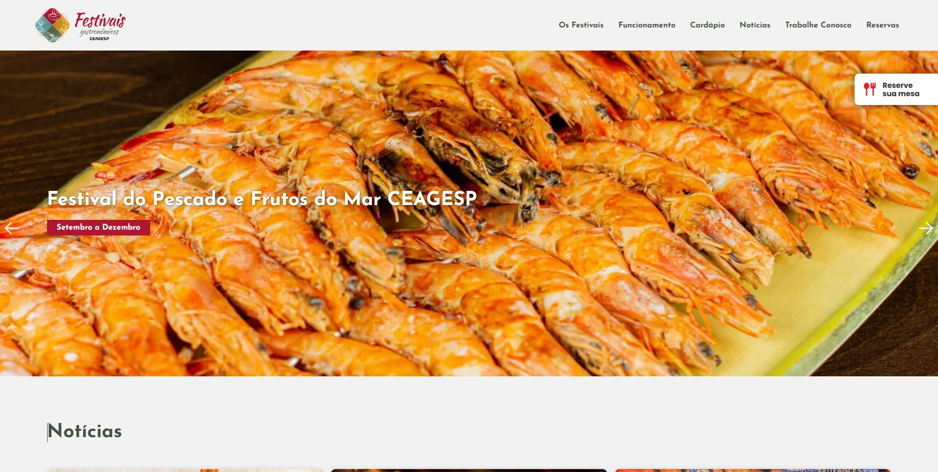 Portal dos festivais gastronômicos da CEAGESP